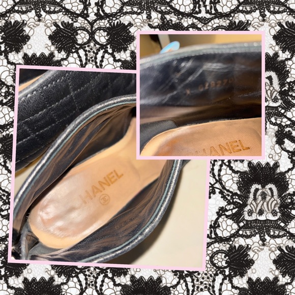 CHANEL Black Quilted Ankle Booties - Picture 5 of 6